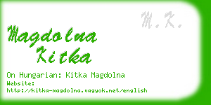 magdolna kitka business card